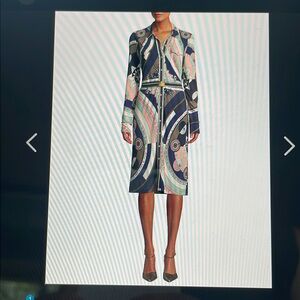 NWT - Tory Burch Crista Shirtdress - Navy Constellation - Size Medium